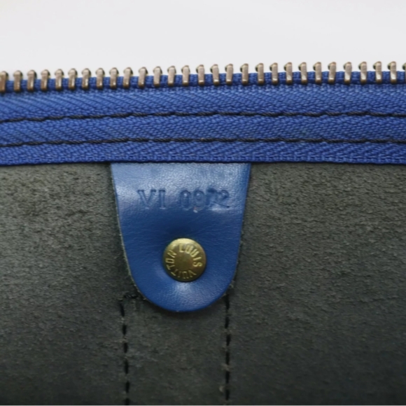 Louis Vuitton Blue epi keepall 50 - Picture 6 of 8